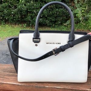 Michael Kors Selma Medium Color Block Satchel